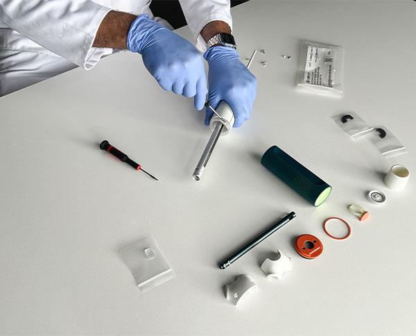 Person Working with Structural Molded Parts
